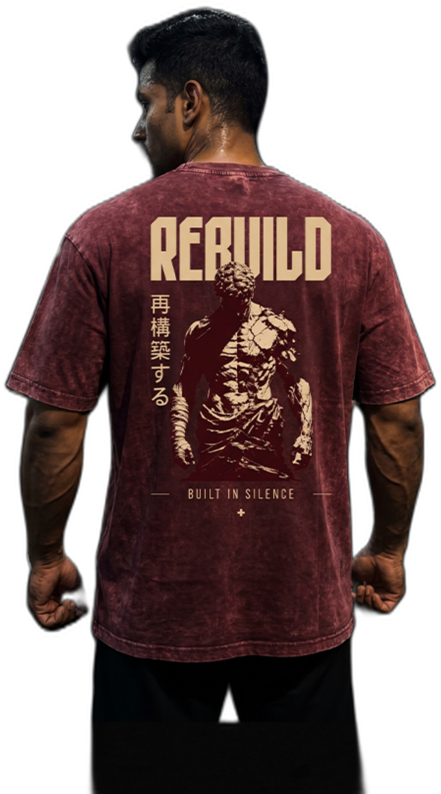 REBUILD Tee — Greek God — Maroon