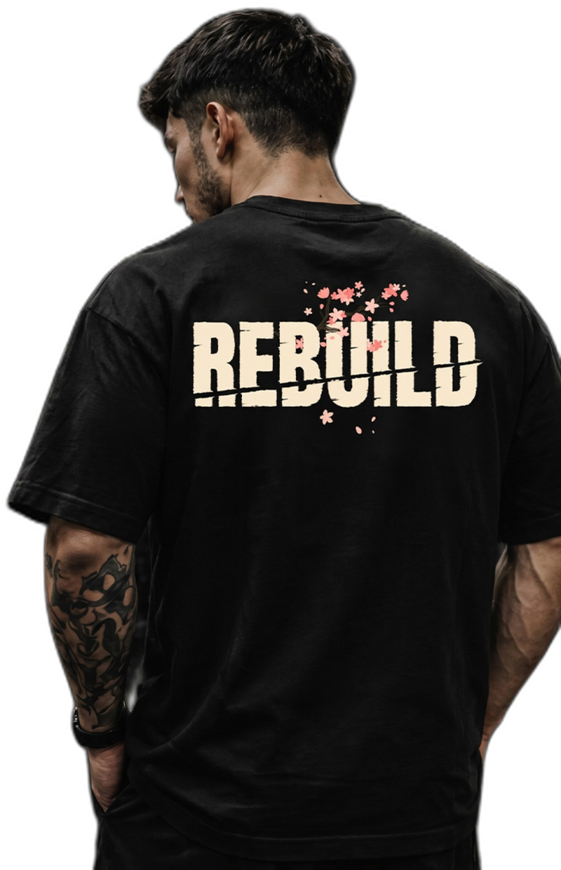 REBUILD Tee — Sakura — Onyx
